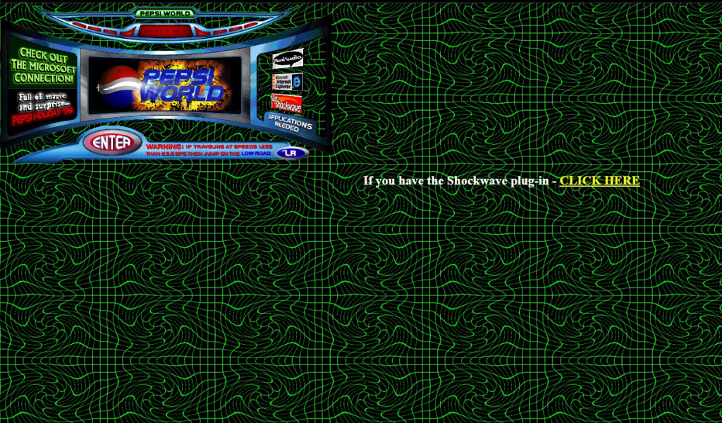 Pepsi Website 1996