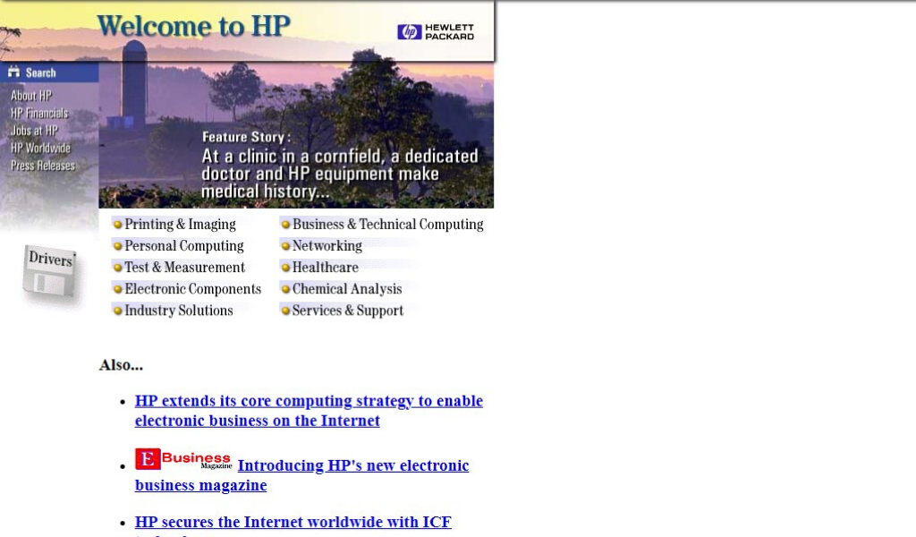 HP Website 1996