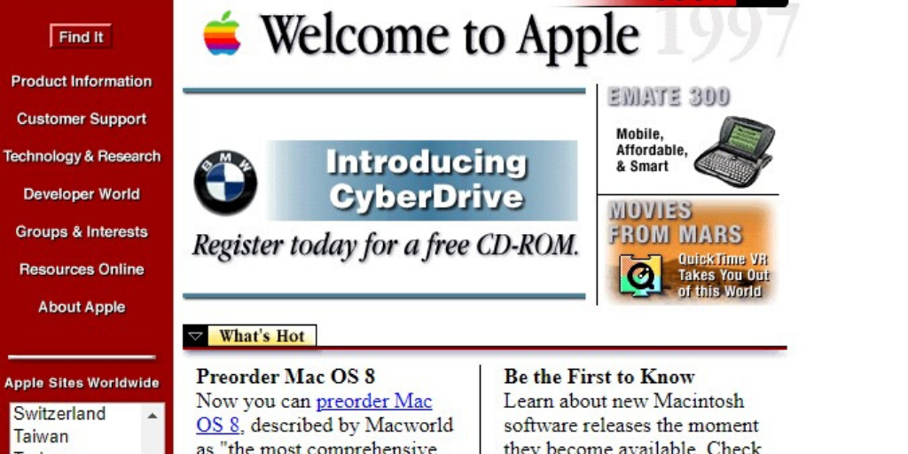 Apple Website 1996