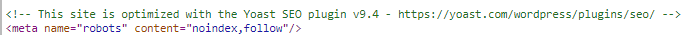 yoast noindex